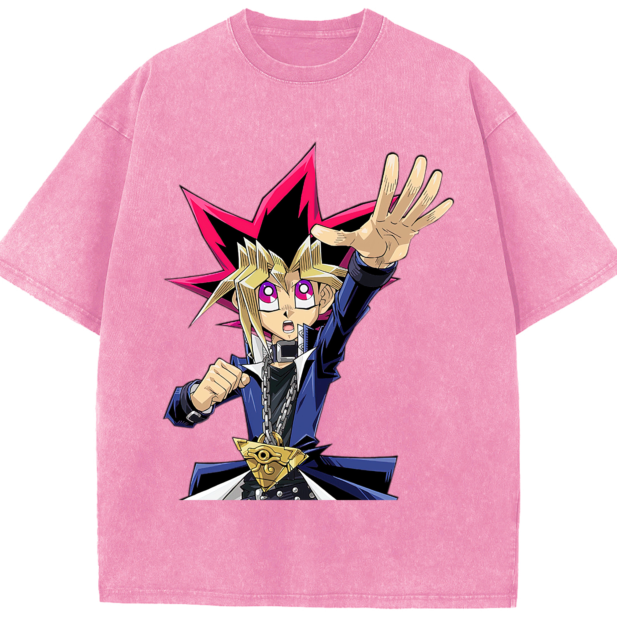 （画像用） 遊☆戯☆王 Yu-Gi-Oh! 綿100% ヴィンテージ風 半袖Tシャツ（フロントプリント）
